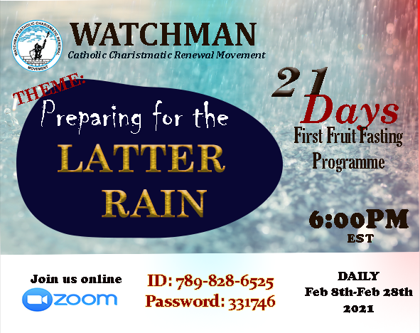 Read more about the article Preparing for the Latter Rain~ 21 Day Fast- 2021